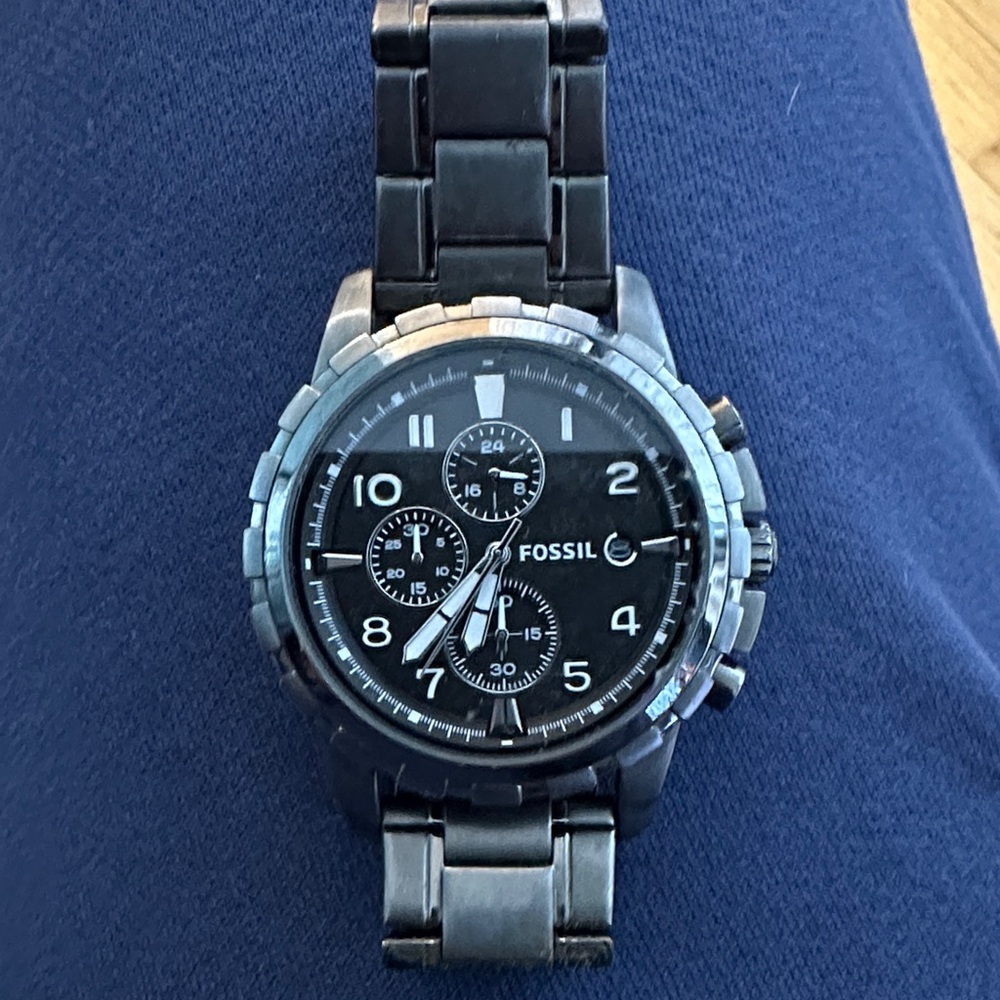 Fossil Dark Gray Chronograph Watch 4721